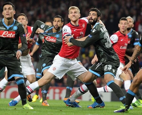 Clash of Titans: Per Mertesacker vs. Raul Albiol - Arsenal vs. Napoli, UEFA Champions League