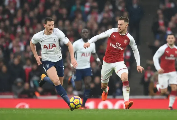 Framed Print : Clash of Titans: Ramsey vs Vertonghen - Arsenal vs Tottenham, Premier League 2017-18