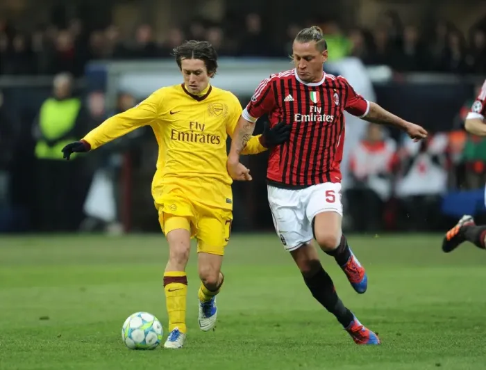 Framed Print : Clash of Titans: Rosicky vs Mexes - Arsenal vs AC Milan, UEFA Champions League 2012