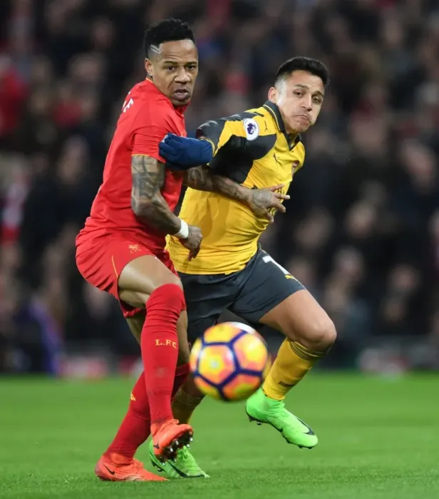 Framed Print : Clash of Titans: Sanchez vs. Clyne - Premier League Showdown