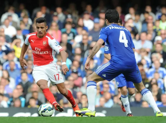 Framed Print : Clash of Titans: Sanchez vs. Fabregas - Chelsea vs. Arsenal, Premier League 2014-15