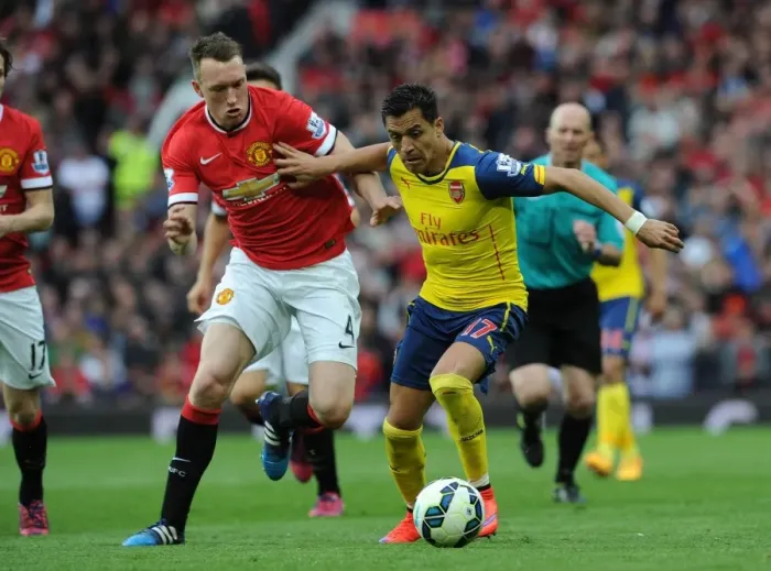 Framed Print : Clash of Titans: Sanchez vs Jones - Premier League Showdown (2014-15)