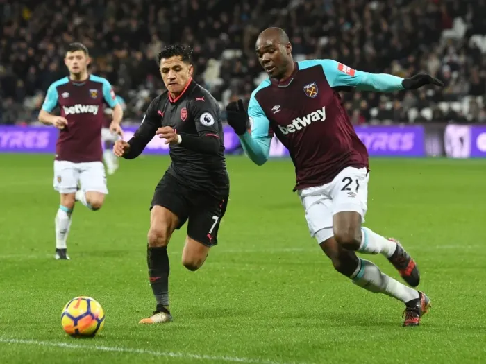 Framed Print : Clash of Titans: Sanchez vs. Ogbonna - A Football Showdown at London Stadium Framed Print : Clash of Titans: Sanchez vs. Ogbonna - A Football Showdown at London Stadium