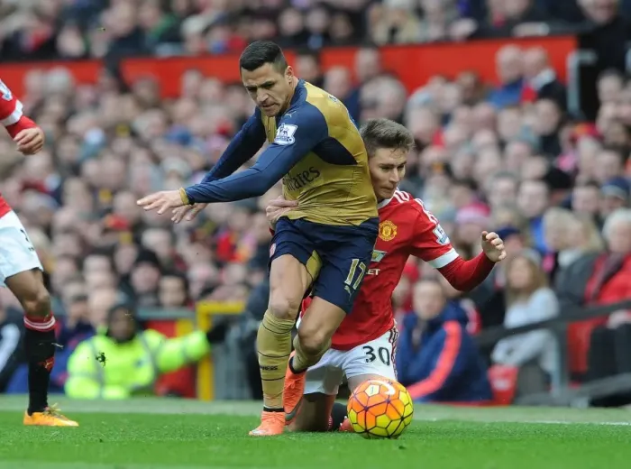 Framed Print : Clash of Titans: Sanchez vs Varela - Manchester United vs Arsenal Premier League Showdown Framed Print : Clash of Titans: Sanchez vs Varela - Manchester United vs Arsenal Premier League Showdown