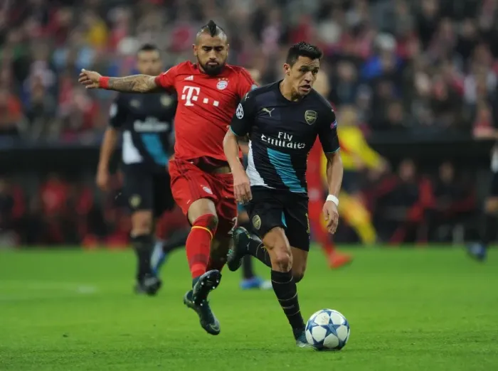 Framed Print : Clash of Titans: Sanchez vs. Vidal - Bayern Munich vs. Arsenal UCL Showdown (2015-16)