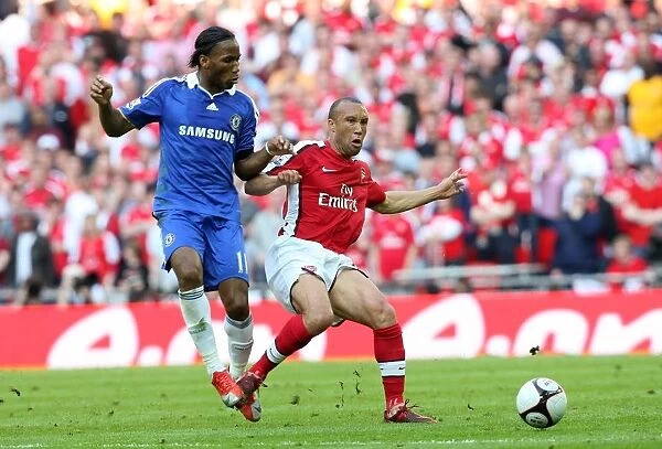 Clash of Titans: Silvestre vs. Drogba in the FA Cup Semi-Final Showdown - Arsenal 1:2 Chelsea at Wembley Stadium (April 18, 2009)