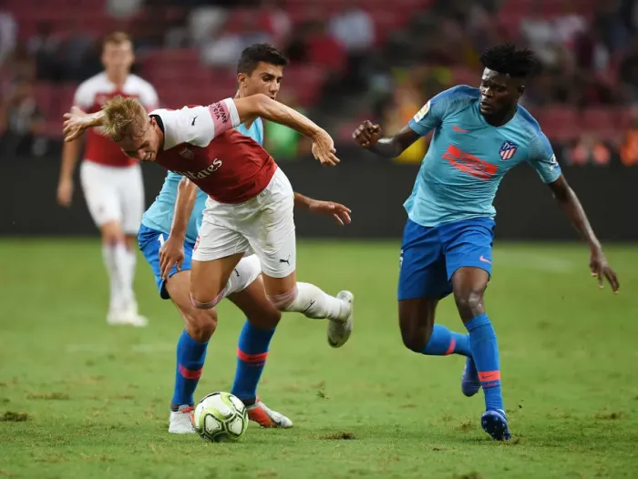 Framed Print : Clash of Titans: Smith Rowe vs. Rodri and Partey - Arsenal's Battle with Atletico Madrid's Midfield Dynamos (2018-19) Framed Print : Clash of Titans: Smith Rowe vs. Rodri and Partey - Arsenal's Battle with Atletico Madrid's Midfield Dynamos (2018-19)