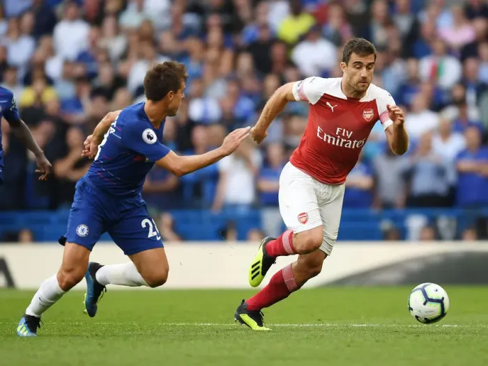 Framed Print : Clash of Titans: Sokratis vs. Azpilicueta - Chelsea vs. Arsenal, Premier League 2018-19 Framed Print : Clash of Titans: Sokratis vs. Azpilicueta - Chelsea vs. Arsenal, Premier League 2018-19