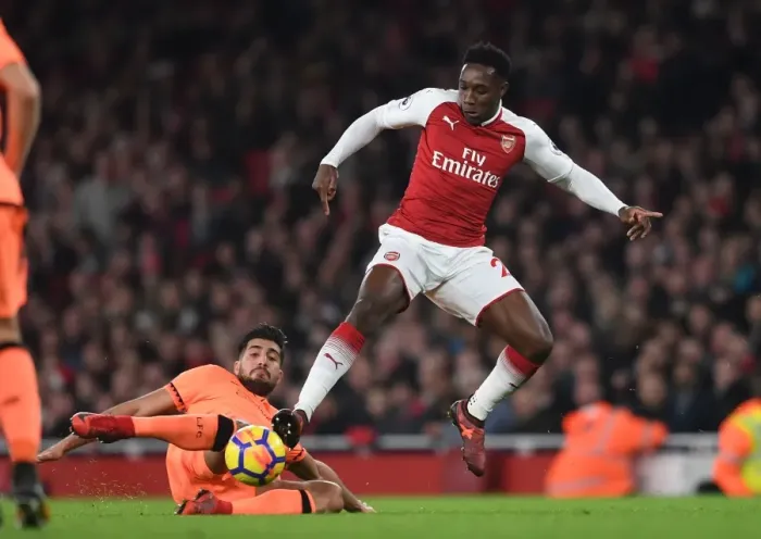 Framed Print : Clash of Titans: Welbeck vs Can - Arsenal vs Liverpool, Premier League