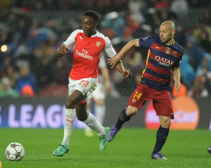 Framed Print : Clash of Titans: Welbeck vs Mascherano - Arsenal vs Barcelona, UEFA Champions League 2016 Framed Print : Clash of Titans: Welbeck vs Mascherano - Arsenal vs Barcelona, UEFA Champions League 2016