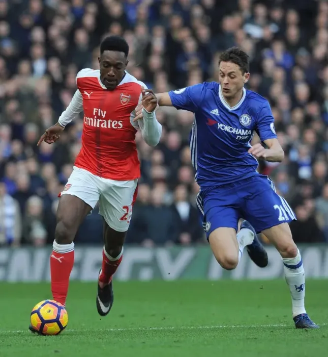 Framed Print : Clash of Titans: Welbeck vs Matic - Chelsea vs Arsenal, Premier League 2016-17