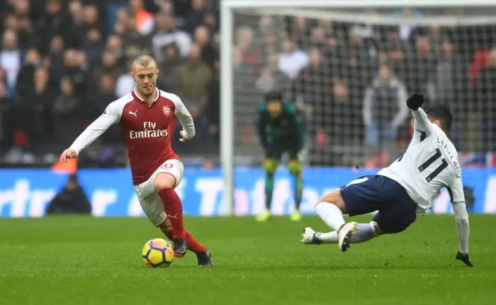 Framed Print : Clash of Titans: Wilshere vs. Lamela - Tottenham vs. Arsenal, Premier League