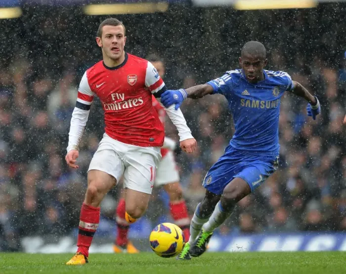 Framed Print : Clash of Titans: Wilshere vs. Ramires - Chelsea vs. Arsenal, Premier League 2012-13 Framed Print : Clash of Titans: Wilshere vs. Ramires - Chelsea vs. Arsenal, Premier League 2012-13