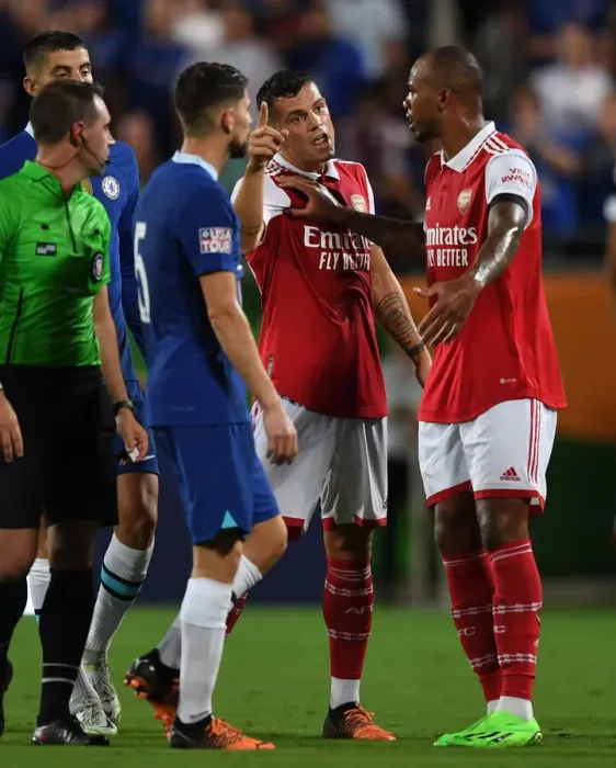 Framed Print : Clash of Titans: Xhaka vs. Jorginho - Arsenal vs. Chelsea, Florida Cup 2022-23