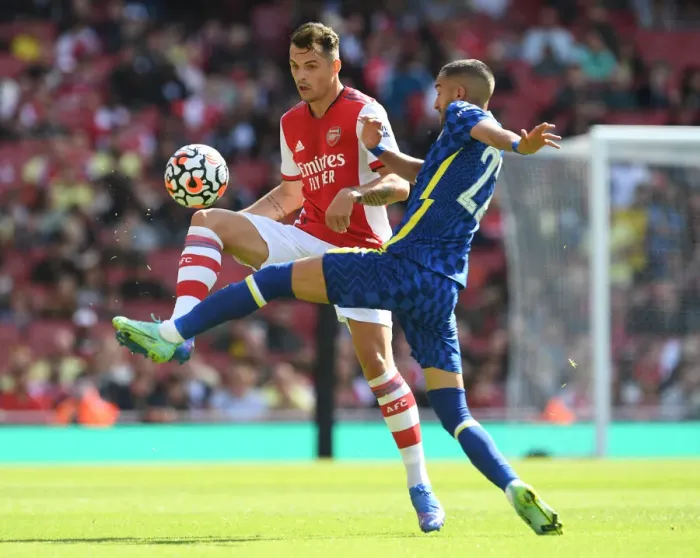 Framed Print : Clash of Titans: Xhaka vs Ziyech - Arsenal vs Chelsea Pre-Season Showdown