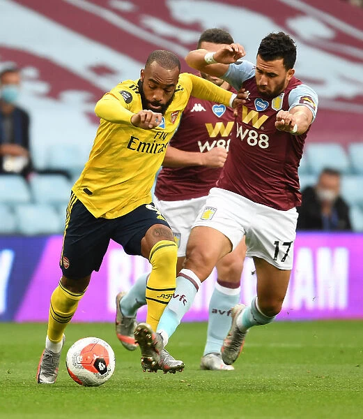 Clash at Villa Park: Lacazette vs. Trezeguet in Premier League Showdown (Aston Villa vs. Arsenal, 2019-20)