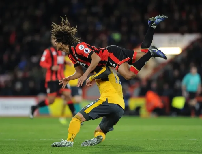 Framed Print : Clash at Vitality: Giroud vs. Ake in AFC Bournemouth vs. Arsenal Premier League Showdown Framed Print : Clash at Vitality: Giroud vs. Ake in AFC Bournemouth vs. Arsenal Premier League Showdown