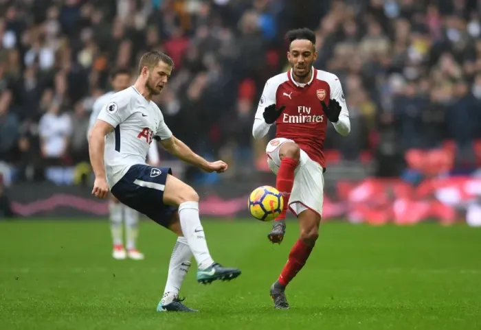 Framed Print : Clash at Wembley: Aubameyang vs. Dier - A Premier League Rivalry Ignites: Arsenal vs. Tottenham, 2017-18 Framed Print : Clash at Wembley: Aubameyang vs. Dier - A Premier League Rivalry Ignites: Arsenal vs. Tottenham, 2017-18