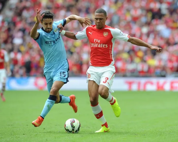 Framed Print : Clash at Wembley: Gibbs vs. Navas - Arsenal vs. Manchester City, FA Community Shield 2014 / 15 Framed Print : Clash at Wembley: Gibbs vs. Navas - Arsenal vs. Manchester City, FA Community Shield 2014 / 15