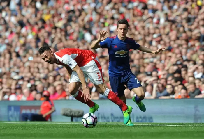 Framed Print : Clash of the Wingers: Gibbs vs. Herrera - Arsenal vs Manchester United (2016-17)