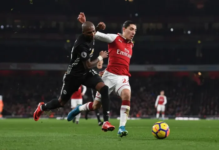 Framed Print : Clash of Wings: Bellerin vs. Young - Arsenal vs. Manchester United, Premier League 2017-18 Framed Print : Clash of Wings: Bellerin vs. Young - Arsenal vs. Manchester United, Premier League 2017-18