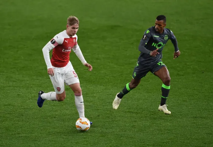 Framed Print : Clash of Wings: Emile Smith Rowe vs Nani in Arsenal's Europa League Battle Framed Print : Clash of Wings: Emile Smith Rowe vs Nani in Arsenal's Europa League Battle