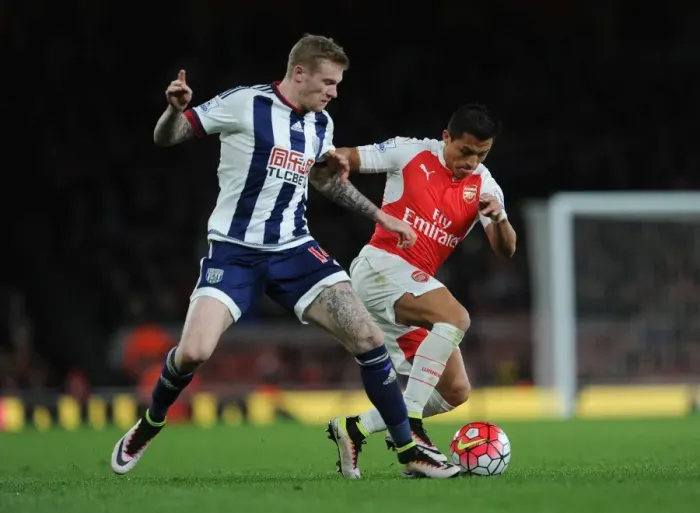 Framed Print : Clash of Wings: Sanchez vs McClean - Arsenal's Battle against West Bromwich Albion Framed Print : Clash of Wings: Sanchez vs McClean - Arsenal's Battle against West Bromwich Albion