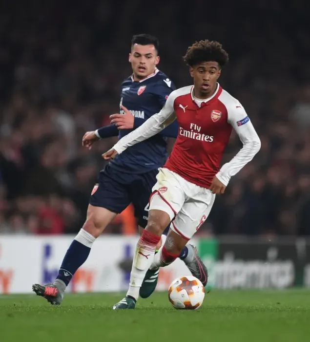 Framed Print : Clash of Young Stars: Reiss Nelson vs. Nemanja Radonjic - Arsenal FC vs. Crvena Zvezda, UEFA Europa League Framed Print : Clash of Young Stars: Reiss Nelson vs. Nemanja Radonjic - Arsenal FC vs. Crvena Zvezda, UEFA Europa League