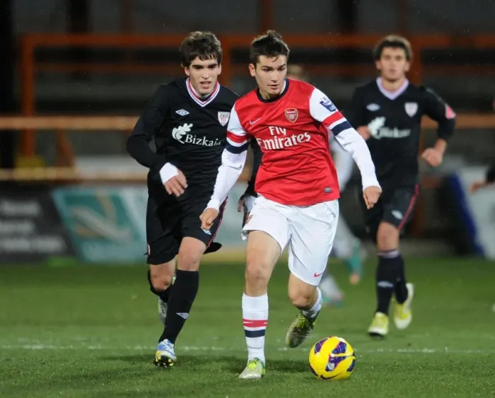 Framed Print : Clash of Young Stars: Toral vs. Undabarrena in Arsenal U19 vs. Athletico Bilbao U19 NextGen Series Framed Print : Clash of Young Stars: Toral vs. Undabarrena in Arsenal U19 vs. Athletico Bilbao U19 NextGen Series