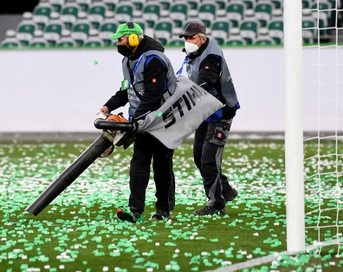 Framed Print : Clearing the Confetti: Arsenal's Women's Champions League Quarterfinal at Wolfsburg