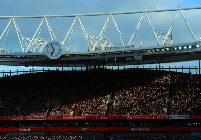 Framed Print : Clock End at Emirates Stadium: Arsenal vs Crystal Palace, Premier League 2014 / 15 Framed Print : Clock End at Emirates Stadium: Arsenal vs Crystal Palace, Premier League 2014 / 15
