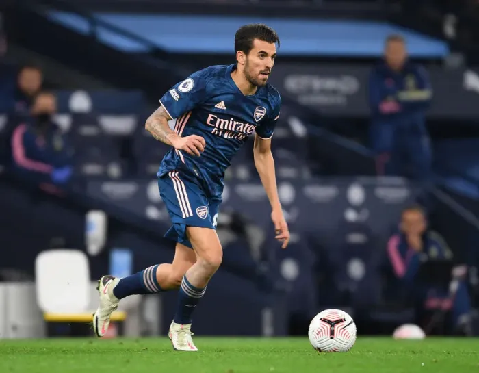 Framed Print : Behind Closed Doors: Dani Ceballos Takes on Manchester City in the 2020-21 Premier League Framed Print : Behind Closed Doors: Dani Ceballos Takes on Manchester City in the 2020-21 Premier League