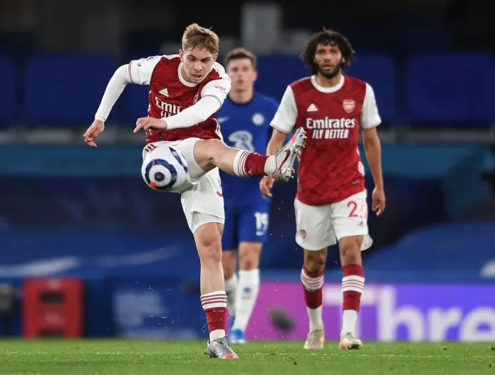 Framed Print : Behind Closed Doors: Emile Smith Rowe at Chelsea vs Arsenal, Premier League 2021 Framed Print : Behind Closed Doors: Emile Smith Rowe at Chelsea vs Arsenal, Premier League 2021