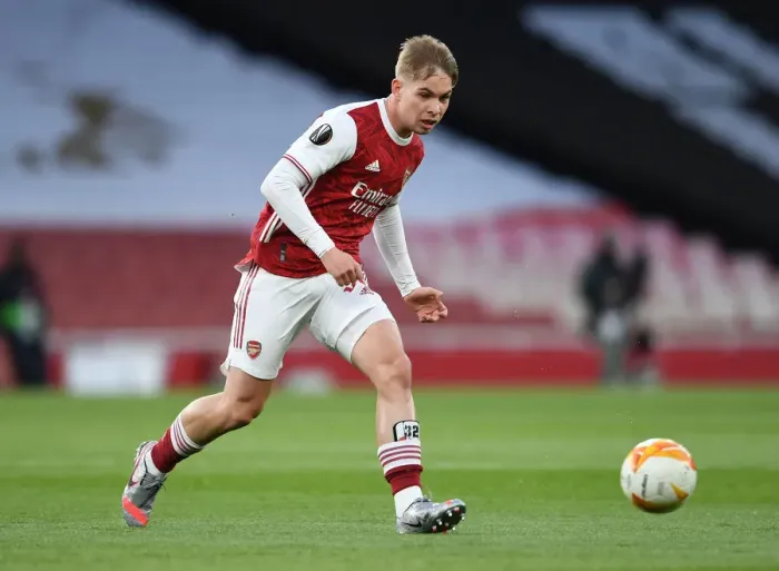 Framed Print : Behind Closed Doors: Emile Smith Rowe's UEFA Europa League Semi-Final Performance at Emirates Stadium
