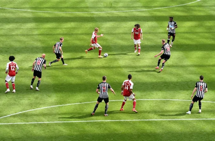 Framed Print : Behind Closed Doors: Martin Odegaard Plays On at Empty St. James Park - Newcastle United vs Arsenal, Premier League 2021 Framed Print : Behind Closed Doors: Martin Odegaard Plays On at Empty St. James Park - Newcastle United vs Arsenal, Premier League 2021