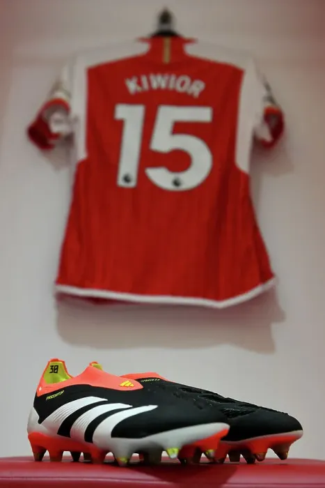 Framed Print : A Closer Look: Jakub Kiwior's Arsenal Boots Before Arsenal vs. Crystal Palace (2023-24) Framed Print : A Closer Look: Jakub Kiwior's Arsenal Boots Before Arsenal vs. Crystal Palace (2023-24)