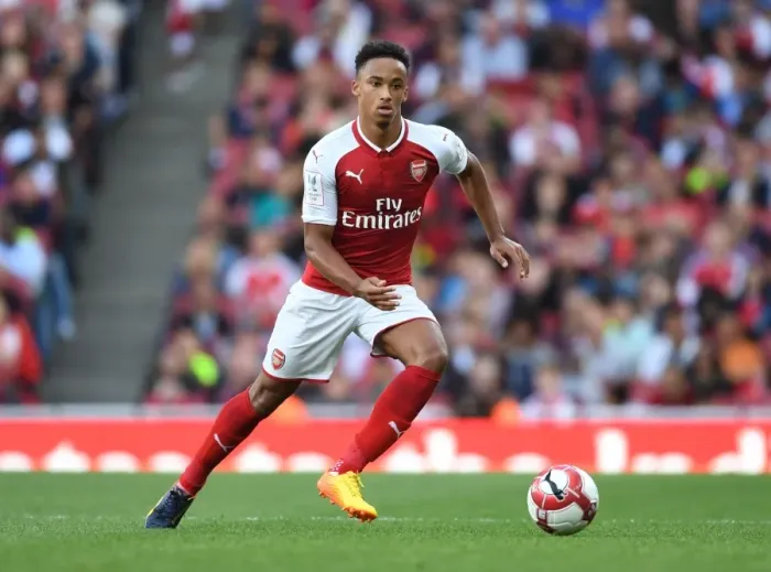 Framed Print : Cohen Bramall in Action: Arsenal vs Sevilla FC - Emirates Cup 2017-18