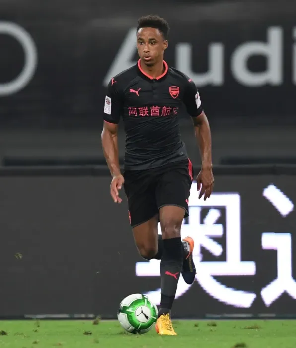 Framed Print : Cohen Bramall in Action: Bayern Munich vs. Arsenal, Shanghai Pre-Season Friendly 2017