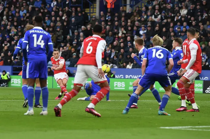 Framed Print : Controversial Disallowed Goal: Leandro Trossard for Arsenal vs. Leicester City, Premier League 2022-23 Framed Print : Controversial Disallowed Goal: Leandro Trossard for Arsenal vs. Leicester City, Premier League 2022-23