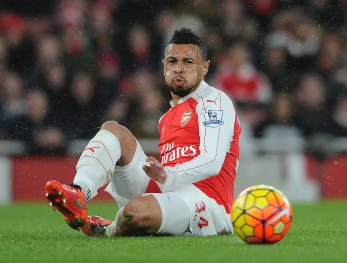 Framed Print : Coquelin in Action: Arsenal vs Swansea City (2015-16) Framed Print : Coquelin in Action: Arsenal vs Swansea City (2015-16)