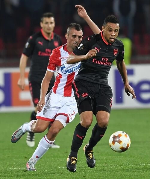Coquelin Battles Past Krsticic: Arsenal vs Crvena Zvezda, Europa League 2017