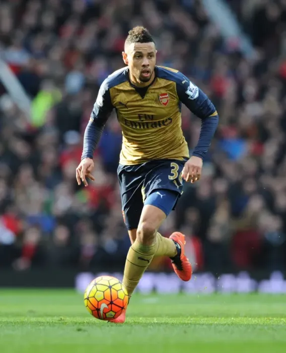 Framed Print : Coquelin at Old Trafford: Arsenal vs Manchester United, Premier League 2015 / 16