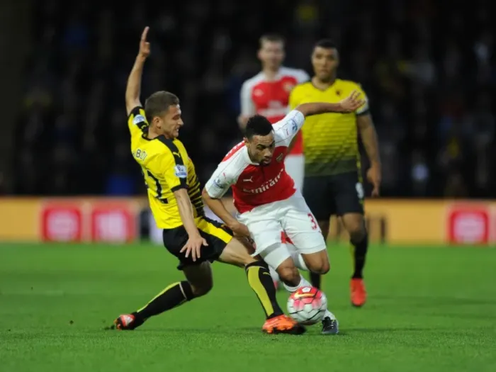 Framed Print : Coquelin vs. Abdi: A Midfield Battle - Arsenal vs. Watford, Premier League 2015 / 16