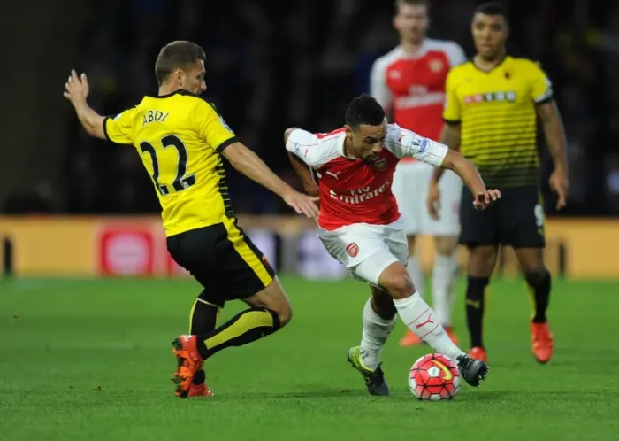 Framed Print : Coquelin vs. Abdi: A Midfield Showdown - Arsenal vs. Watford, Premier League 2015 / 16 Framed Print : Coquelin vs. Abdi: A Midfield Showdown - Arsenal vs. Watford, Premier League 2015 / 16