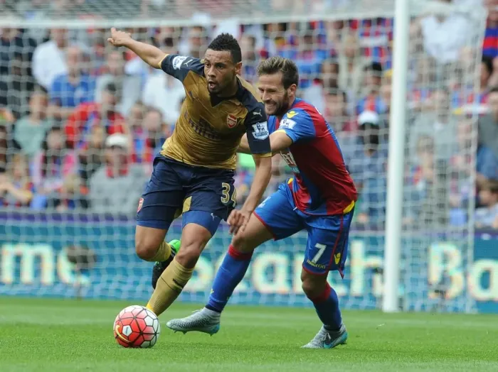 Framed Print : Coquelin vs Cabaye: A Midfield Battle at the Emirates - Arsenal vs Crystal Palace, Premier League 2015-16 Framed Print : Coquelin vs Cabaye: A Midfield Battle at the Emirates - Arsenal vs Crystal Palace, Premier League 2015-16