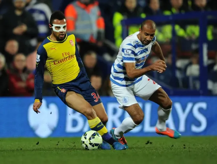 Framed Print : Coquelin vs. Henry: Intense Battle in Queens Park Rangers vs. Arsenal Premier League Clash Framed Print : Coquelin vs. Henry: Intense Battle in Queens Park Rangers vs. Arsenal Premier League Clash