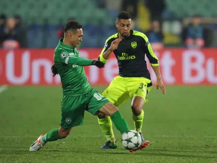 Framed Print : Coquelin vs Marcelinho: Arsenal vs Ludogorets Clash in UEFA Champions League Framed Print : Coquelin vs Marcelinho: Arsenal vs Ludogorets Clash in UEFA Champions League