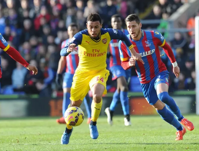 Framed Print : Coquelin vs Ward: Battle in the Midfield - Crystal Palace vs Arsenal, Premier League 2014-15 Framed Print : Coquelin vs Ward: Battle in the Midfield - Crystal Palace vs Arsenal, Premier League 2014-15