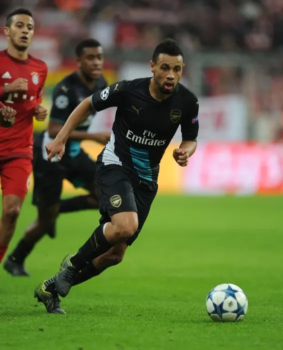 Framed Print : Coquelin's Battle: Arsenal vs. Bayern Munich, UEFA Champions League (2015-16) Framed Print : Coquelin's Battle: Arsenal vs. Bayern Munich, UEFA Champions League (2015-16)