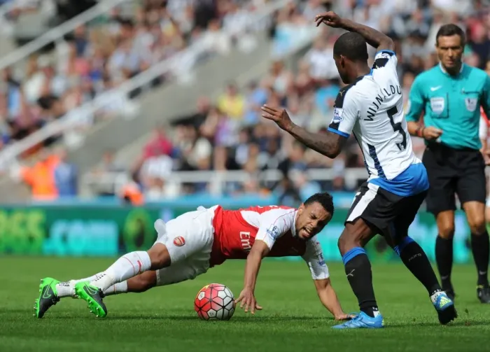 Framed Print : Coquelin's Brilliant Midfield Performance: Arsenal vs. Newcastle United, Premier League 2015-16